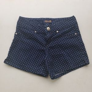 Seven7 Blue Polka Dot Shorts
